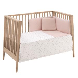 Jgo 2 pcs.colcha desenfundable cuna 60 60x120x3 cm rosa