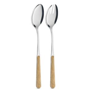 Juego 2 cubiertos de ensalada acero inoxidable con mango ef…