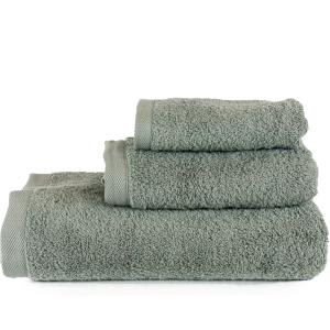 Juego 3 toallas lisas 600 gr/m2 gris oscuro 100% algodón