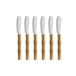 Juego 6 cuchillos mantequilla acero inoxidable mango efecto…
