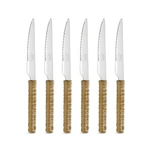 Juego 6 cuchillos para carne acero inoxidable con mango efe…