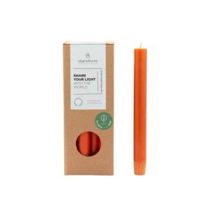 Juego de 10 velas naranjas de 20 cm
