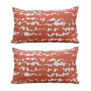 Juego de 2 cojines rectangulares terracota, 50 x 30 cm