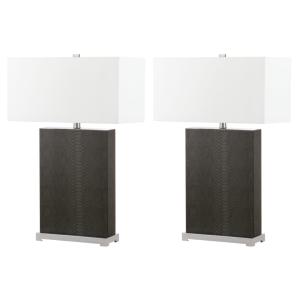 Juego de 2 lamparas de mesa de hierro gris