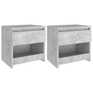 Juego de 2 mesitas de noche contrachapada madera gris 40x30…