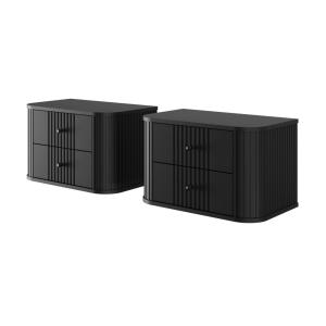 Juego de 2 mesitas de noche suspendidas 2 cajones 56x36 cm