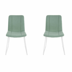 Juego de 2 sillas de comedor de diseño en verde