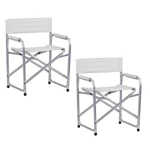 Juego de 2 sillas en pvc blanco