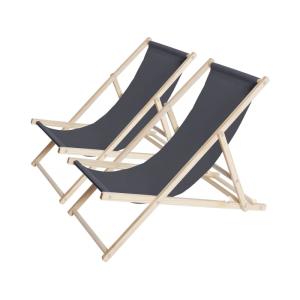 Juego de 2 tumbonas tejido oxford 420d  107 x 56 x 81 cm