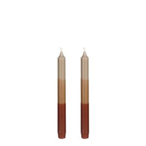 Juego de 2 velas en color marrones