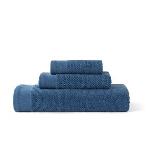 Juego de  3 toallas 500 gr/m2 (30x50 50x90 90x150 cm) azul