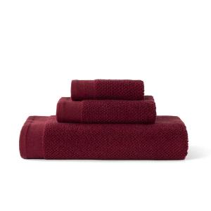Juego de  3 toallas 500 gr/m2 (30x50 50x90 90x150 cm) rojo