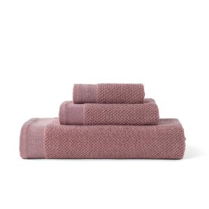 Juego de  3 toallas 500 gr/m2 (30x50 50x90 90x150 cm) rosa