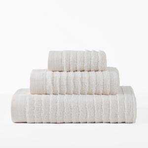 Juego de 3 toallas de algodón hueso (30x50 50x100 70x140 cm…