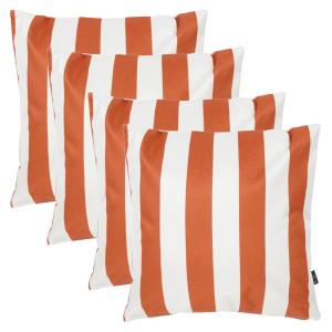 Juego de 4 cojines de exterior, estampado de rayas, terraco…