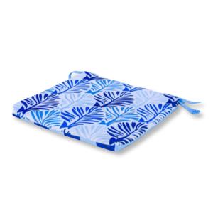 Juego de 4 cojines para silla motivo hoja azul 35x35 cm