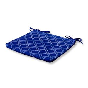 Juego de 4 cojines para silla motivo náutico azul 35x35 cm