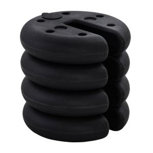 Juego de 4 pesos para gazebo ø25x6 cm negro