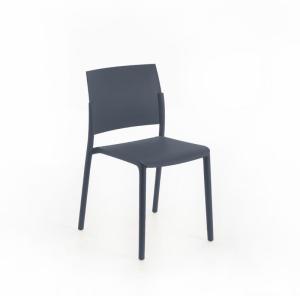 Juego de 4 sillas de comedor de polipropileno negro 52,5x55…