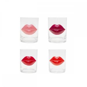 Juego de 4 vasos de agua Kiss