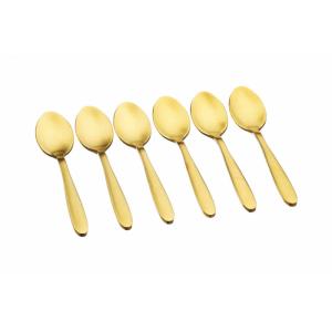 Juego de 6 cucharillas kaja - oro