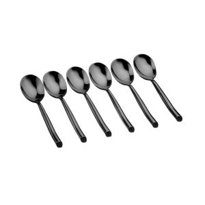 Juego de 6 cucharillas knut - negro