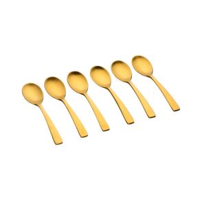 Juego de 6 cucharillas oglu - oro