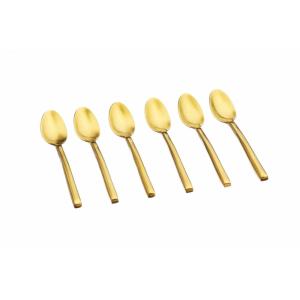 Juego de 6 cucharillas olaf - oro