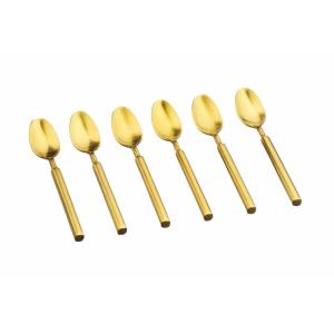 Juego de 6 cucharillas viggo - oro