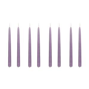 Juego de 8 velas en color lilas