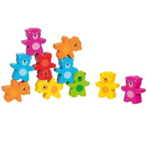 Juego de apilar osos de colores