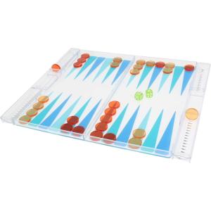 Juego de backgammon de poliestireno en multicolor 30x25x2cm