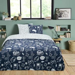 Juego de cama de algodón con temática de videojuegos