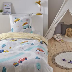 Juego de cama infantil con motivos de coches de carreras