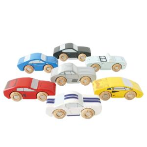 Juego de coches deportivos de madera