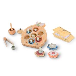 Juego de mesa para niños de madera natural multicolor