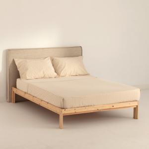 Juego de sábanas 100% algodón 200 hilos crudo 260x240 cm