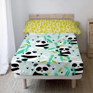 Juego de sábanas 2 piezas 100% algodón azul 160x270 cm (cam…