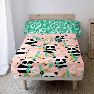 Juego de sábanas 2 piezas 100% algodón rosa 160x270 cm (cam…