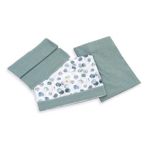Juego de sábanas cuna/cama 70x140 cm en estampado eucalipto