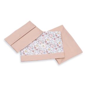 Juego de sábanas cuna/cama 70x140 cm en estampado flores ro…