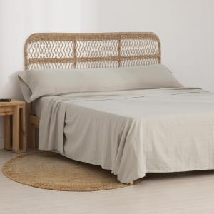 Juego de sábanas franela natural cama de 105 100% algodón