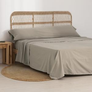 Juego de sábanas franela taupe cama de 105 100% algodón