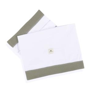 Juego de sábanas minicuna 60x80/55x70 cm arcoíris verde-oli…