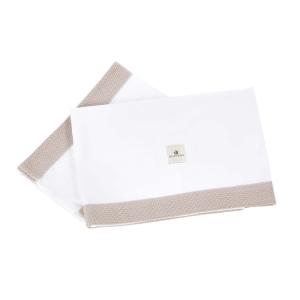 Juego de sábanas minicuna 60x80/55x70 cm marrón