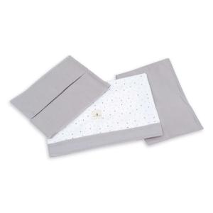 Juego de sábanas para cuna 60x120 cm gris