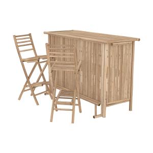 Juego de sillas de bar y jardín de bambú (juego de 2)