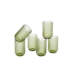 Juego de vasos para beber Merlot Verde claro  H13xB8xL8cm