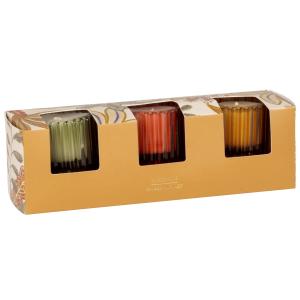 Juego de velas perfumadas (x3) en tarros cristal amarillo,…