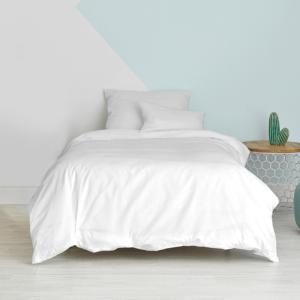 Juego nórdico 2 piezas 100% algodón blanco 140x200 cm (cama…